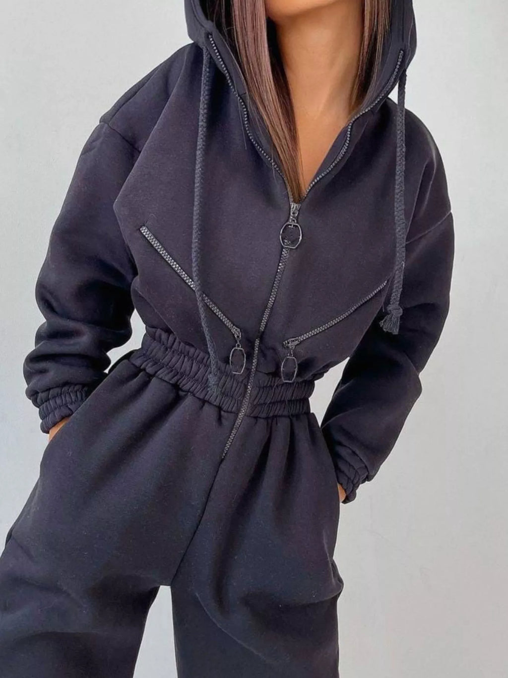 Zip Front Dropped Shoulder Jumpsuit (6)