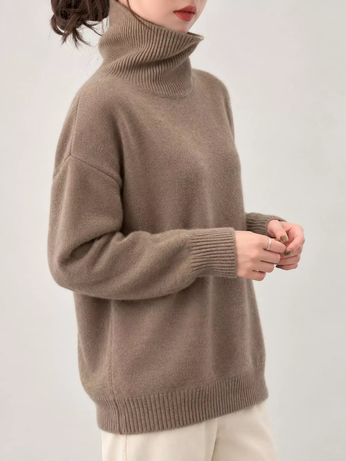 Turtleneck Dropped Shoulder Sweater (14)