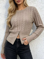 Cable Knit Zipper Detail Sweater (8)