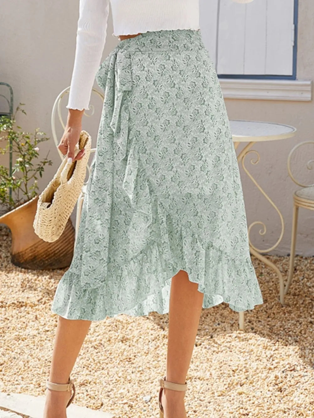 Printed Ruffled Midi Skirt (11)