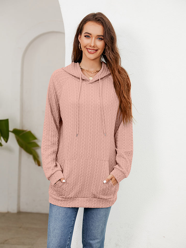 Raglan Sleeve Front Pocket Hoodie (4)