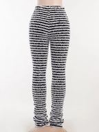 Striped Fuzzy Textured Knit Pants (4)