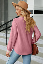 V-neck Long Sleeve Blouse (21)