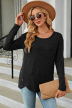 Round Neck Long Sleeve T-shirt (5)