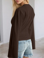 Full Size Long Sleeve Fitted T-shirt Plus (29)