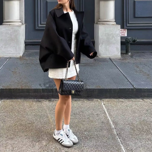 Autumn Wool Blended Short Coat photo 1