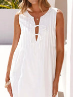Sleeveless Tie-front Mini Dress (2)