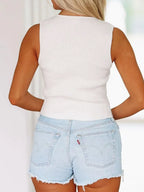 Bow Round Neck Cropped Tank (13)