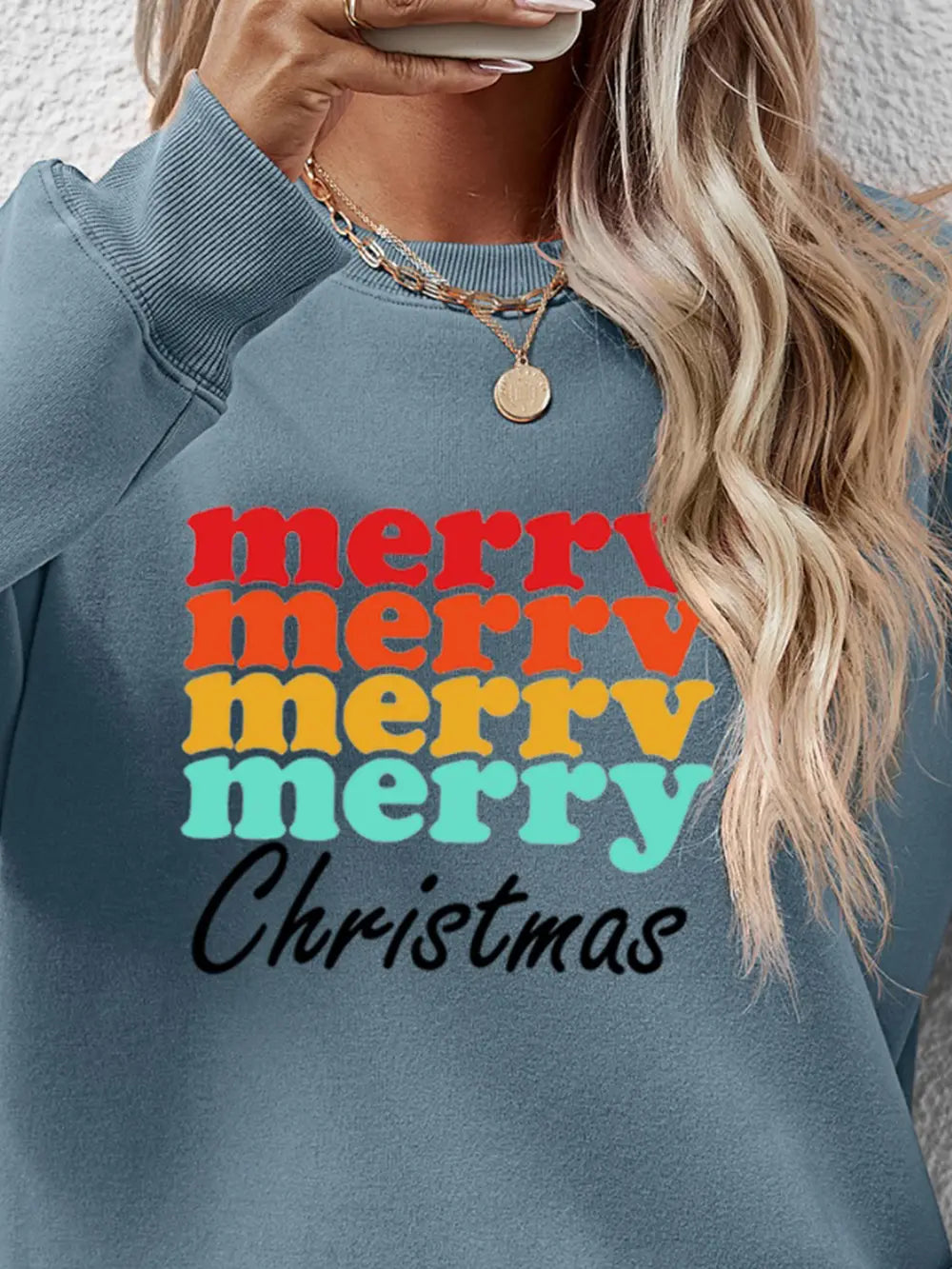 Merry Graphic Long Sleeve Sweatshirt (3)