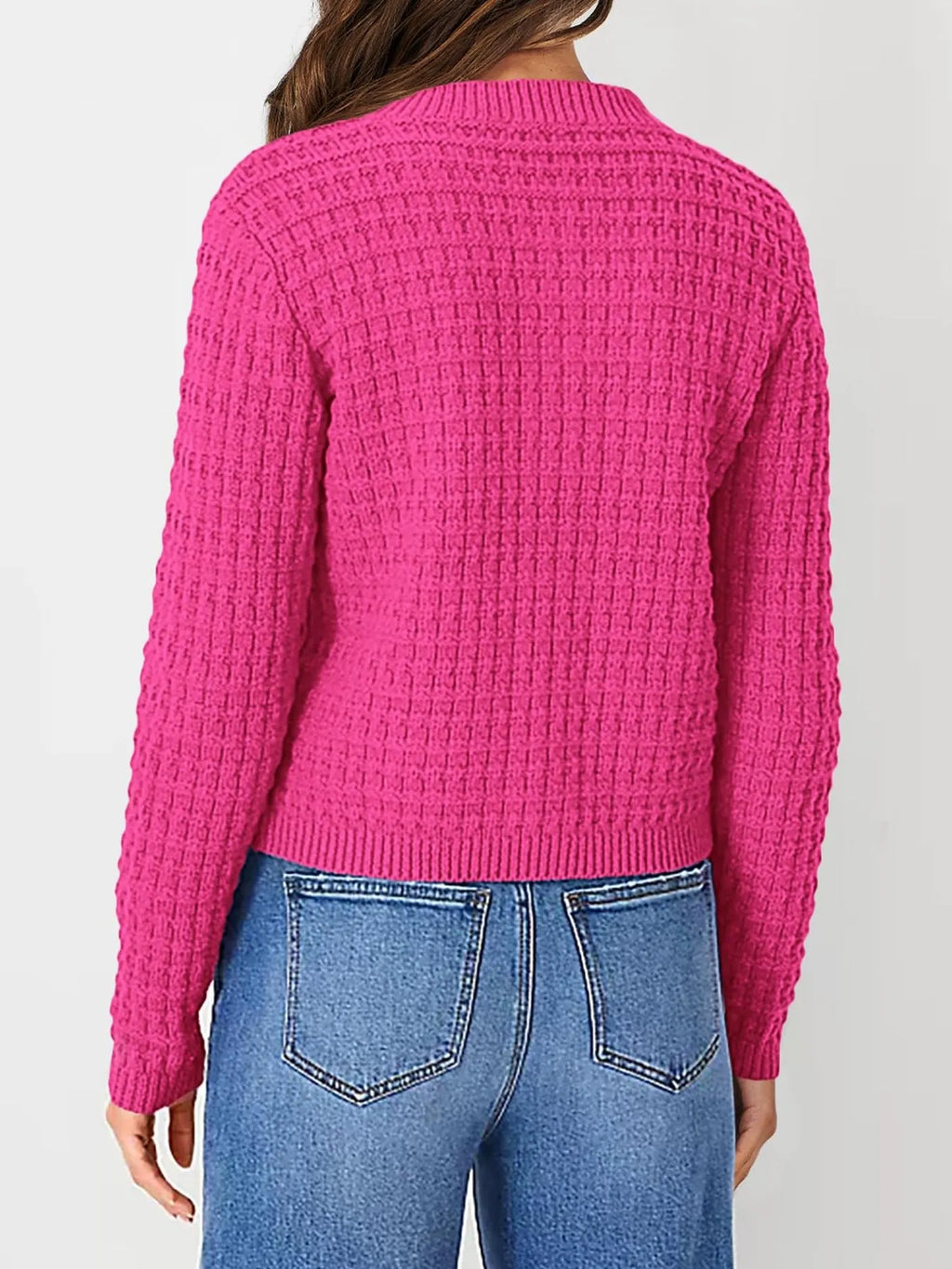 Textured Knit Button-front Cardigan (29)