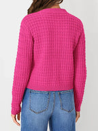 Textured Knit Button-front Cardigan (29)