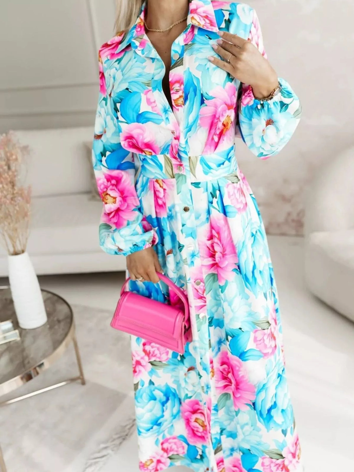 Long Sleeve Maxi Shirt Dress (6)