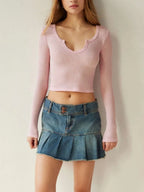 Notched Long Sleeve T-shirt (9)