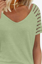 V-neck Raglan Sleeve Tee (9)
