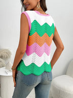 Block Round Neck Sweater Vest (11)