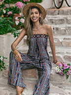 Tied Printed Tube Wide Leg Jumpsuit (8)