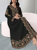 Floral Long Sleeve Maxi Dress (7)