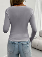 Lace Detail Scoop Neck Long Sleeve T-shirt (2)