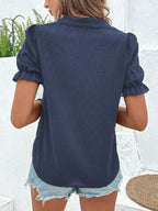 Floral Embroidered Puff Sleeve Blouse (6)