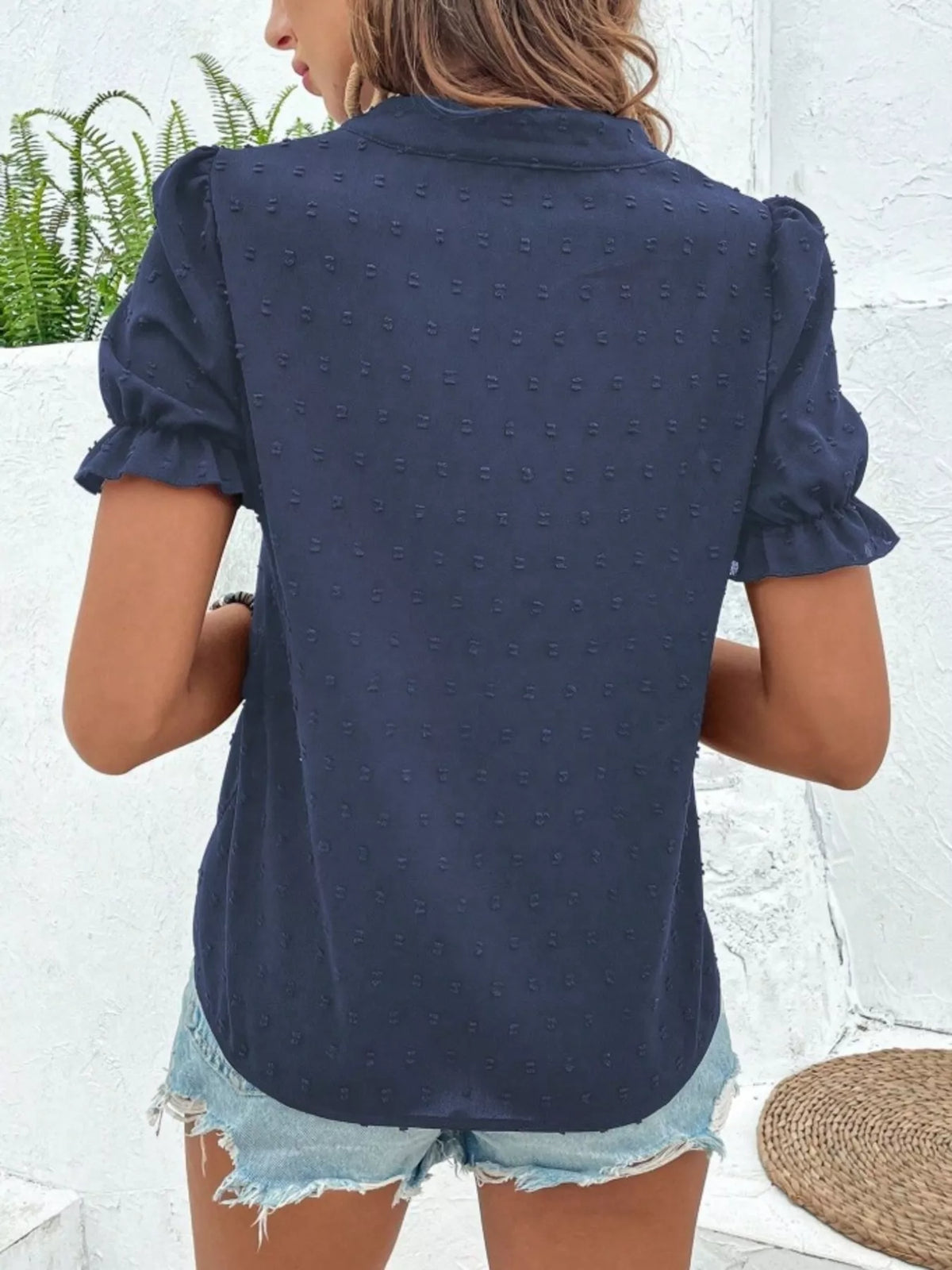 Floral Embroidered Puff Sleeve Blouse (6)