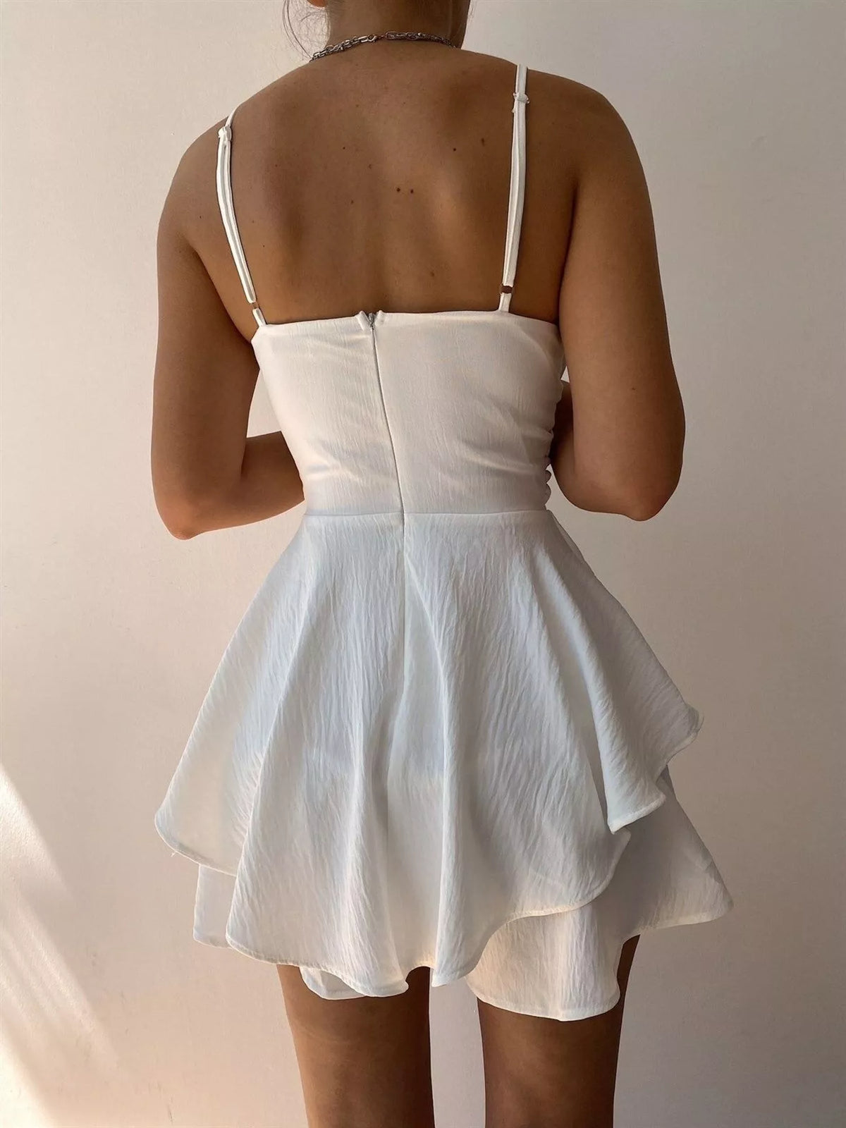 Spaghetti Strap Ruffled Romper (6)