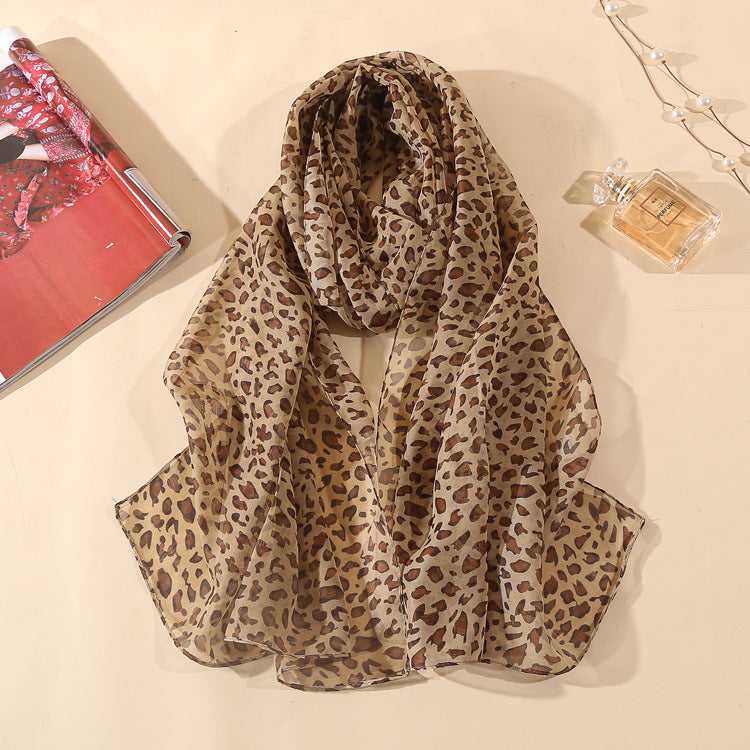 Leopard Chiffon Scarf Thin Shawl variant CJWJ137870303CX