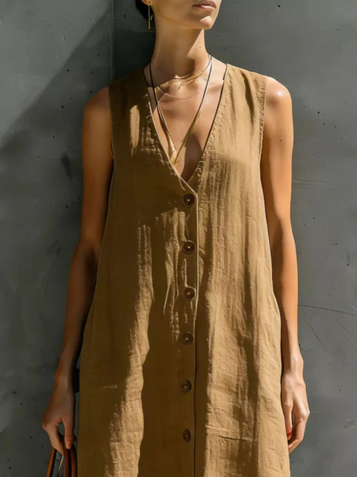 Sleeveless Linen Maxi Dress (6)