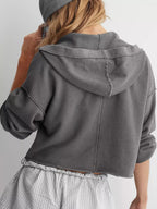 Dropped Shoulder Cropped Hoodie (20)