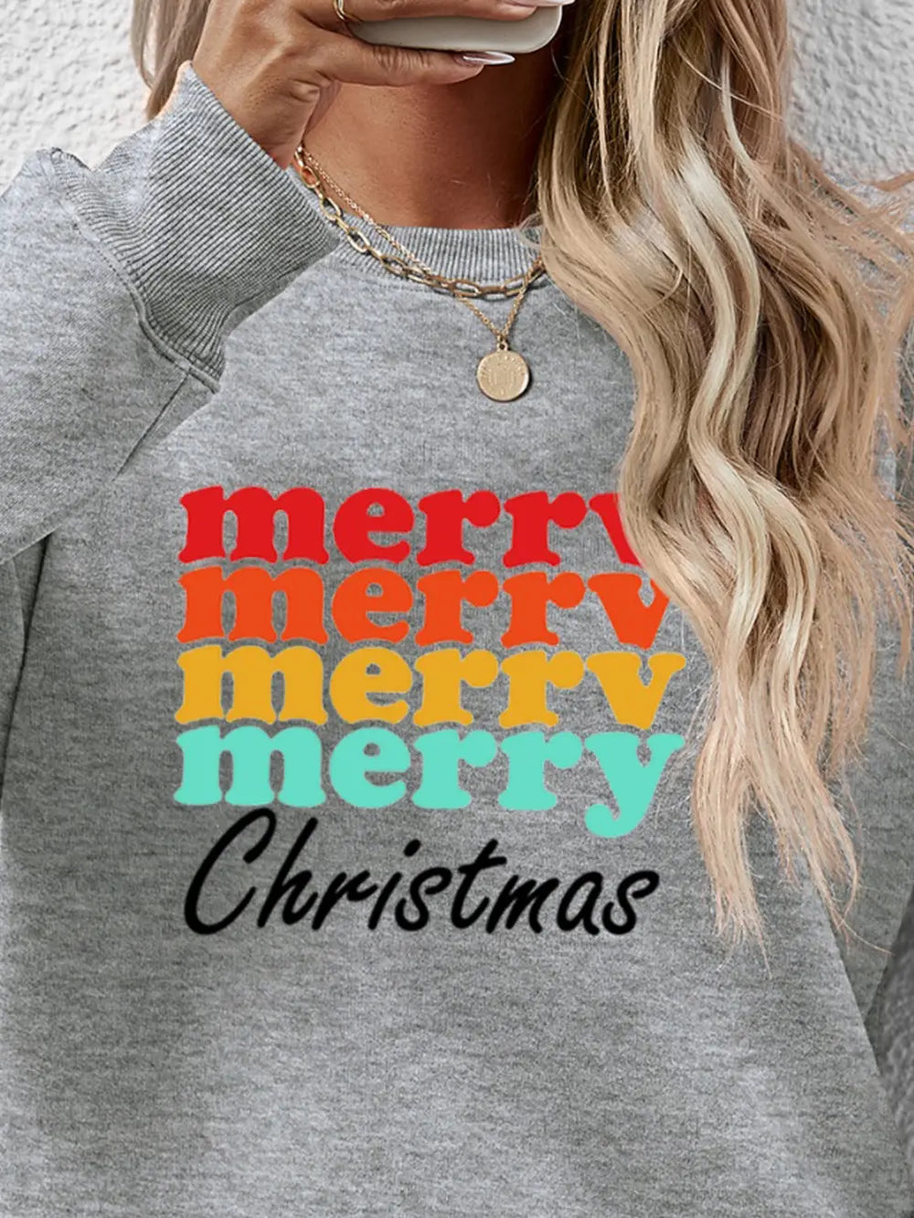 Merry Graphic Long Sleeve Sweatshirt (8)