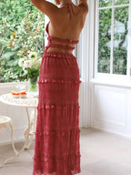 Sleeveless Top Maxi Skirt Set (8)