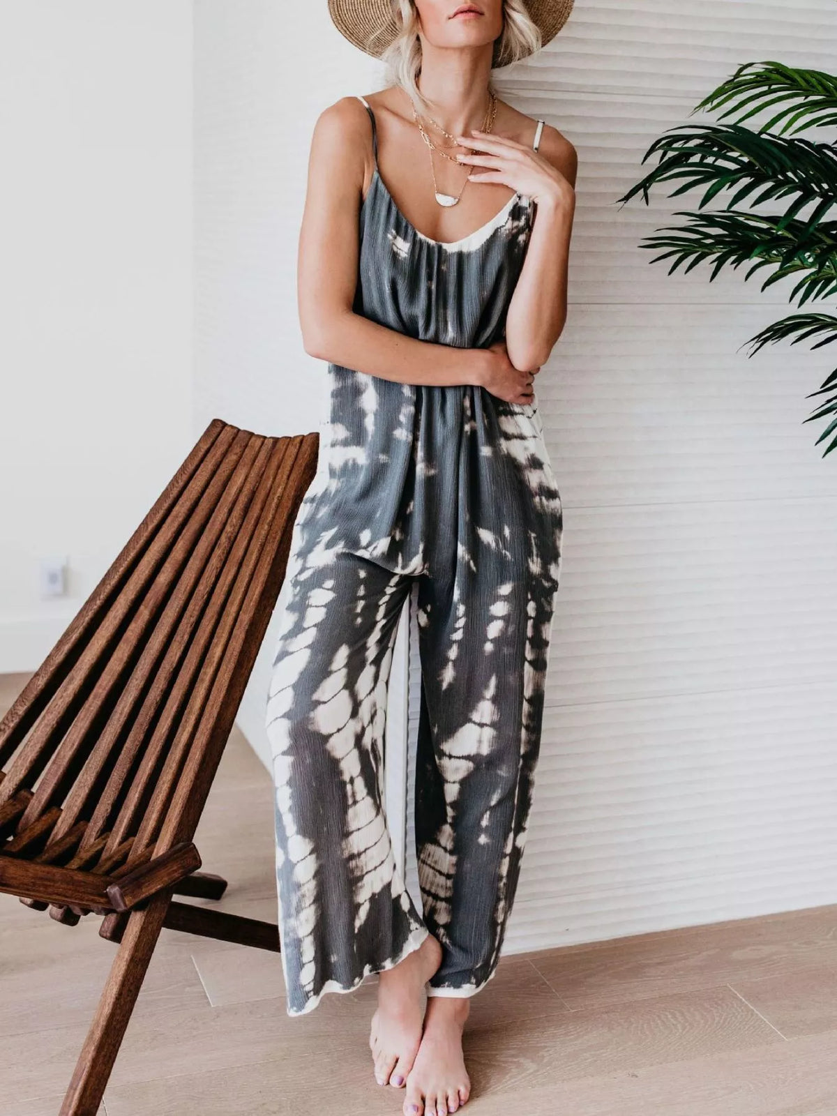 Full Size Tie-dye Wide Leg Jumpsuit Plus (18)