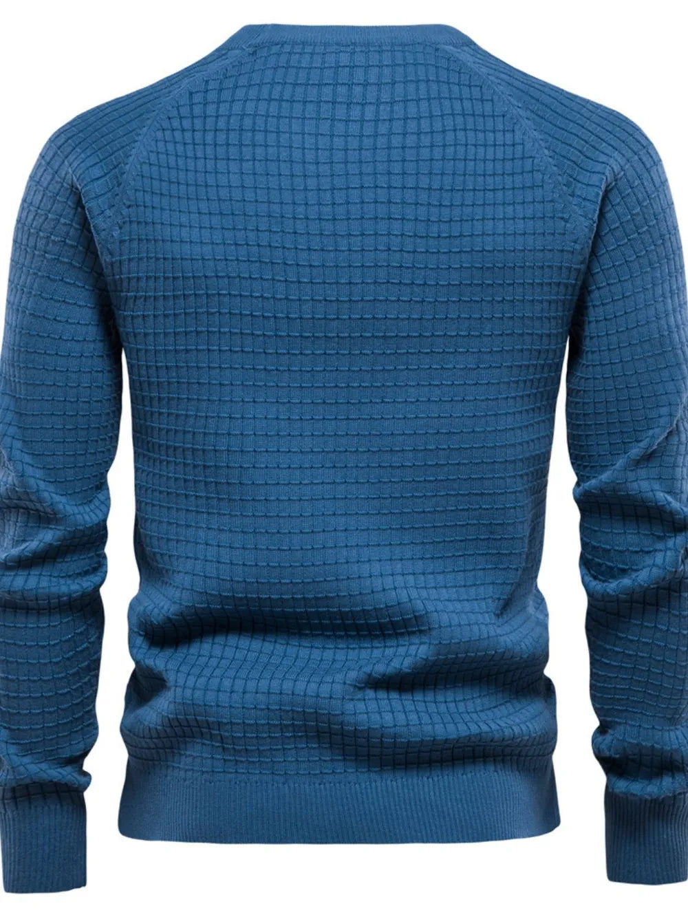 Texture Round Neck Long Sleeve Sweater (3)
