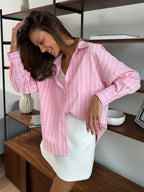 Striped Collared Neck Long Sleeve Shirt (5)