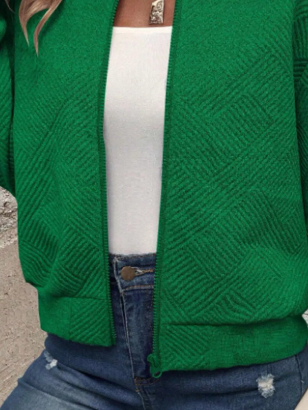 Texture Zip-up Bomber Jacket (29)