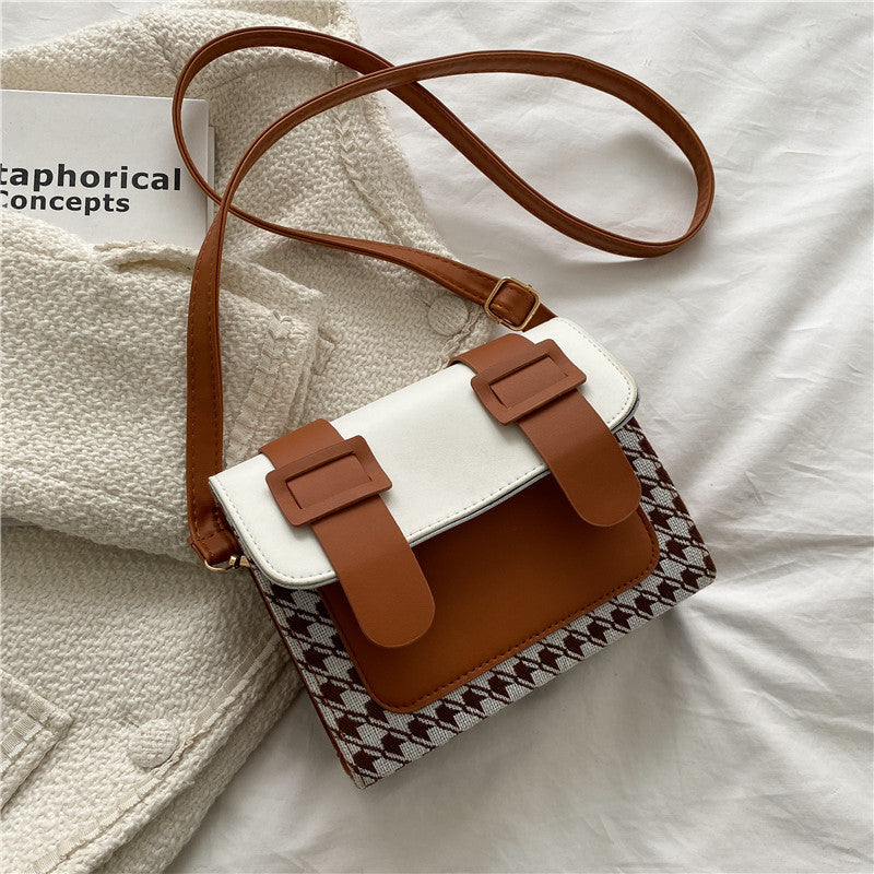 Plaid One-shoulder Messenger Bag variant CJNS139091204DW