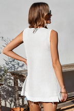 Waffle-knit Wide Strap Tank (3)