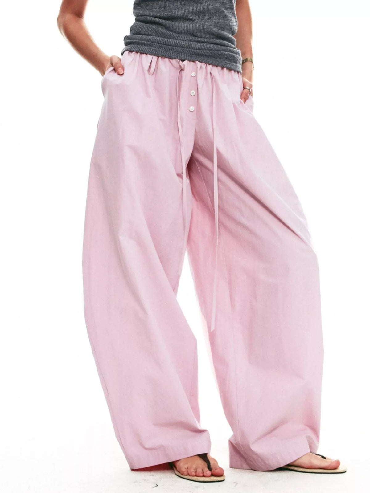 Drawstring Wide-leg Pants (7)