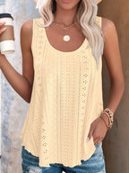 Eyelet Scoop Neck Tank (2)
