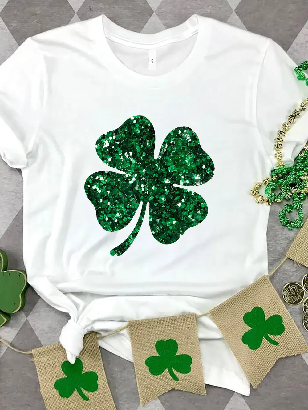 Lucky Clover Round Neck T-shirt