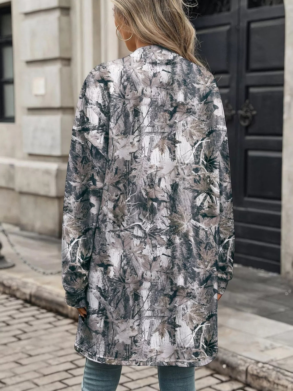 Printed Open Front Cardigan (18)