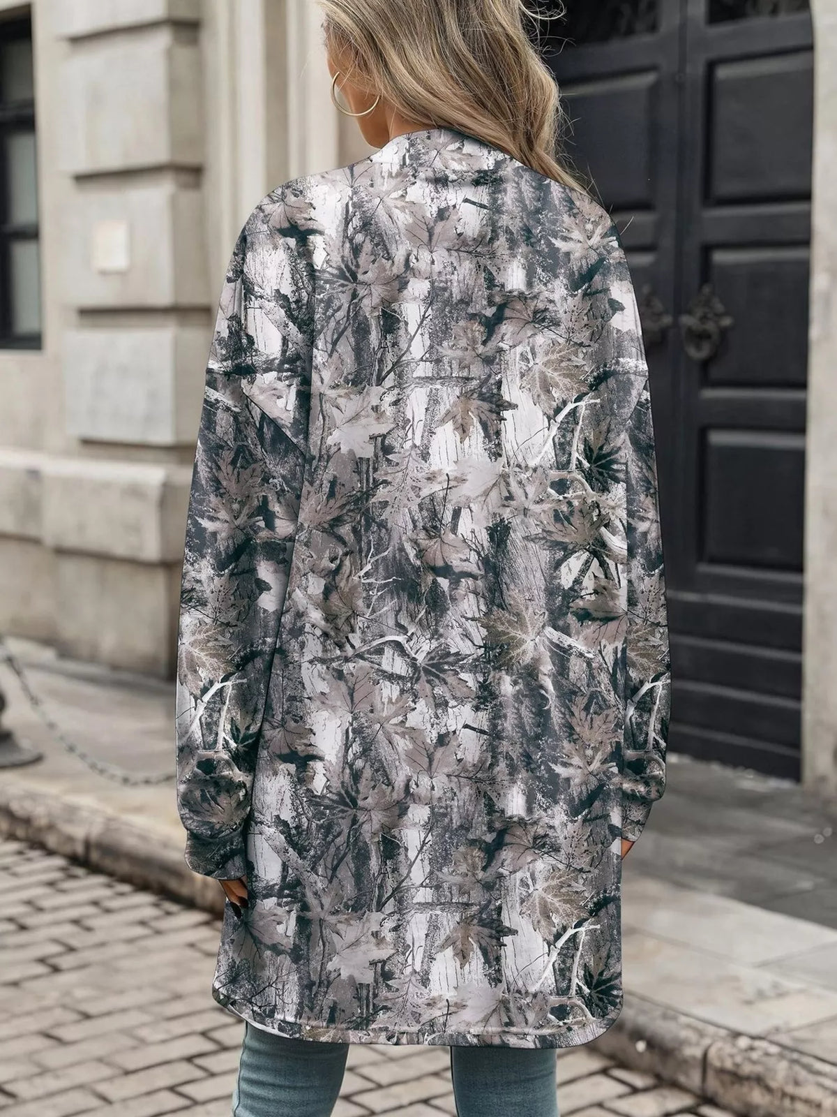 Printed Open Front Cardigan (18)