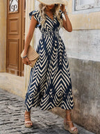 Ruffled Cap Sleeve Midi Dress (13)