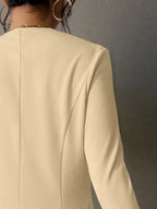 One Button Long Sleeve Blazer (20)