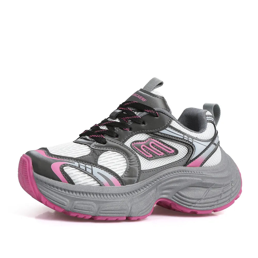Letter Lace-up Round Toe Athletic Shoes (7)