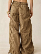 High-waisted Cargo Wide-leg Pants (30)
