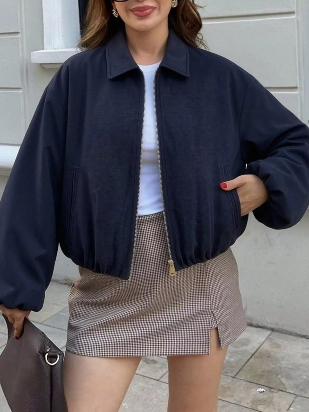 Zip Up Cropped Jacket (23)