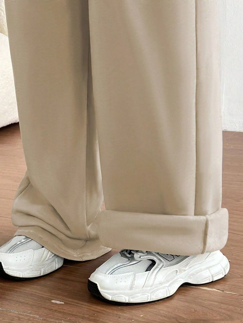 Casual Drawstring High Waist Wide Leg Sweatpants (17)