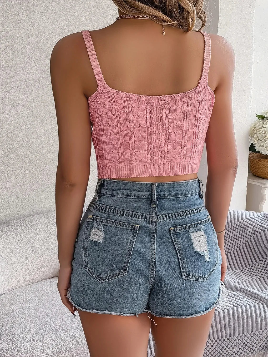 Cable-knit Short Cami (18)