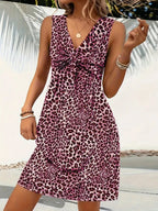 Leopard V-neck Sleeveless Mini Dress (7)