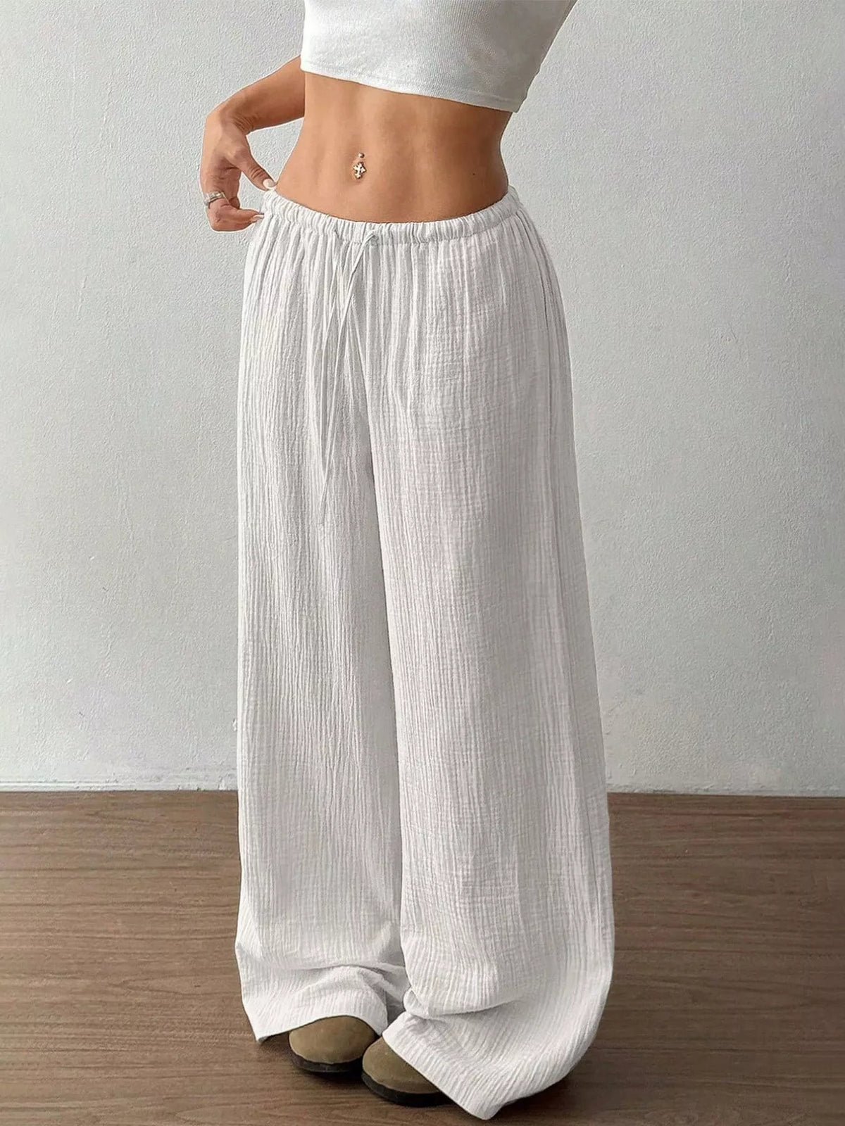 Wide-leg Drawstring Pants (3)